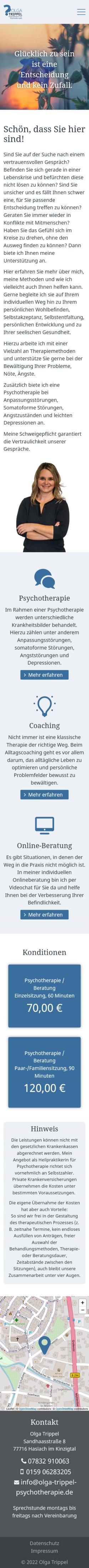 Olga Trippel Psychotherapie Smartphone